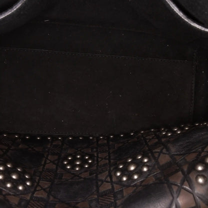 Dior Medium Calfskin Cannage Embossed Flower Studded Supple Lady