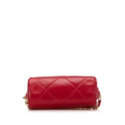 Chanel Mini Quilted Lambskin Tassel Barrel Crossbody