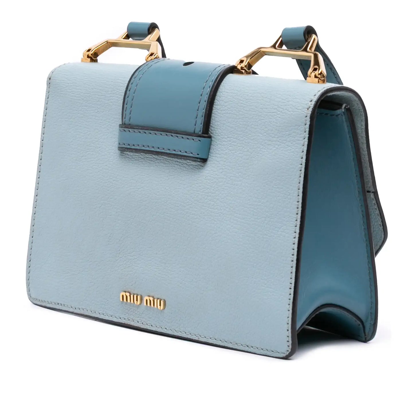 Miu Miu Goatskin Madras Soft Calf Crystal Embellished Crossbody