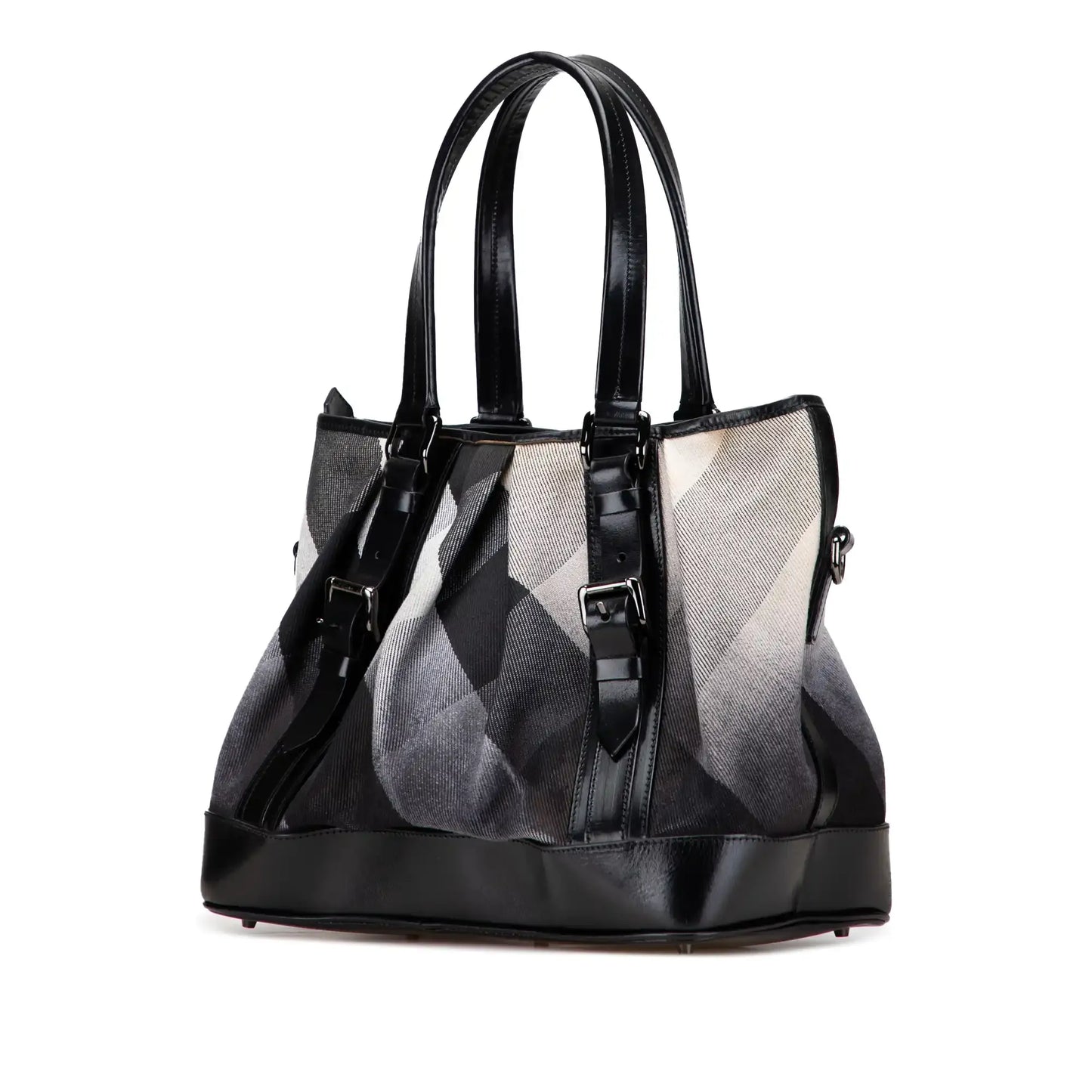 Burberry Mega Check Canvas Lowry Satchel