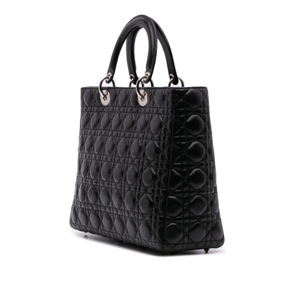 Dior Large Lambskin Cannage Lady Dior