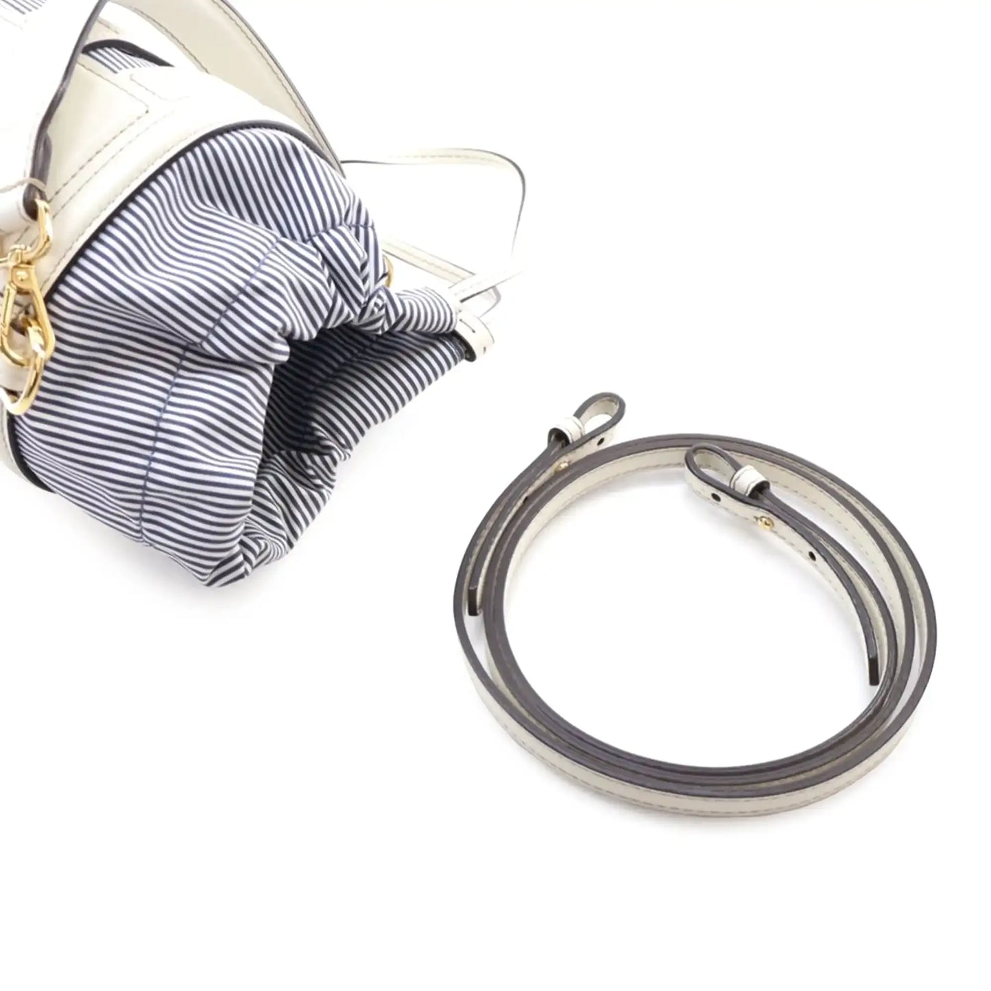 Fendi Mini Nylon Vitello King Logo Step Out Bag
