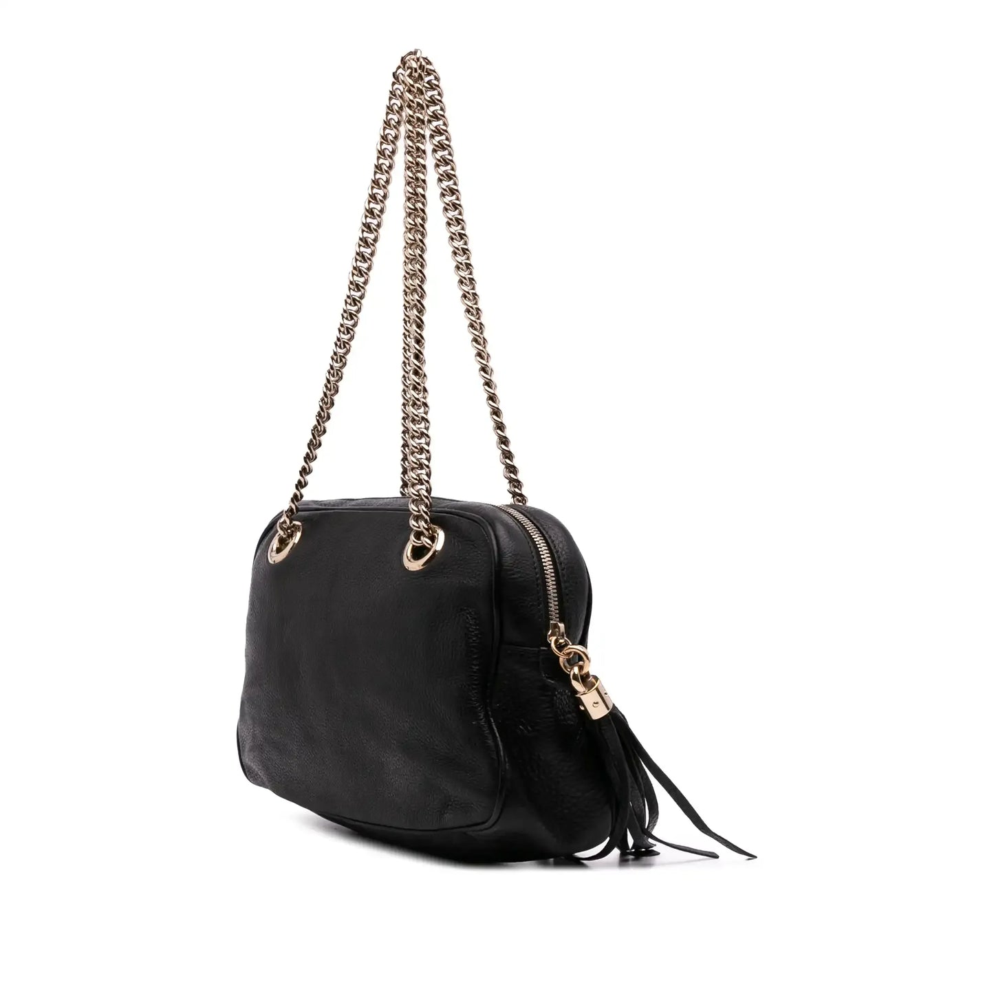 Gucci Pebbled Leather Soho Chain Zip Shoulder Bag