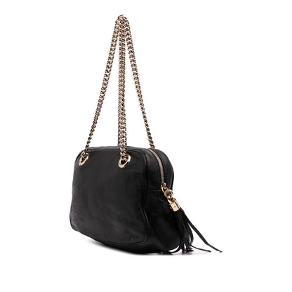 Gucci Pebbled Leather Soho Chain Zip Shoulder Bag