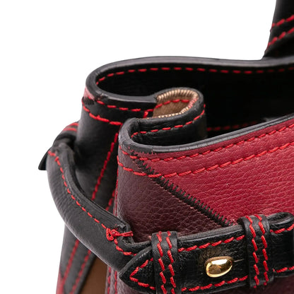 Burberry Medium Leather Patchwork and House Check Banner Satchel