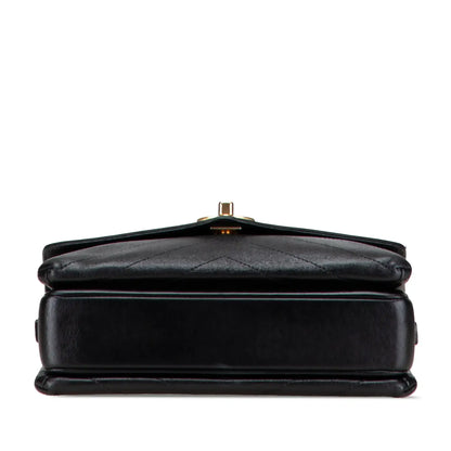 Chanel Small Chevron Lambskin Stitched Envelope Flap