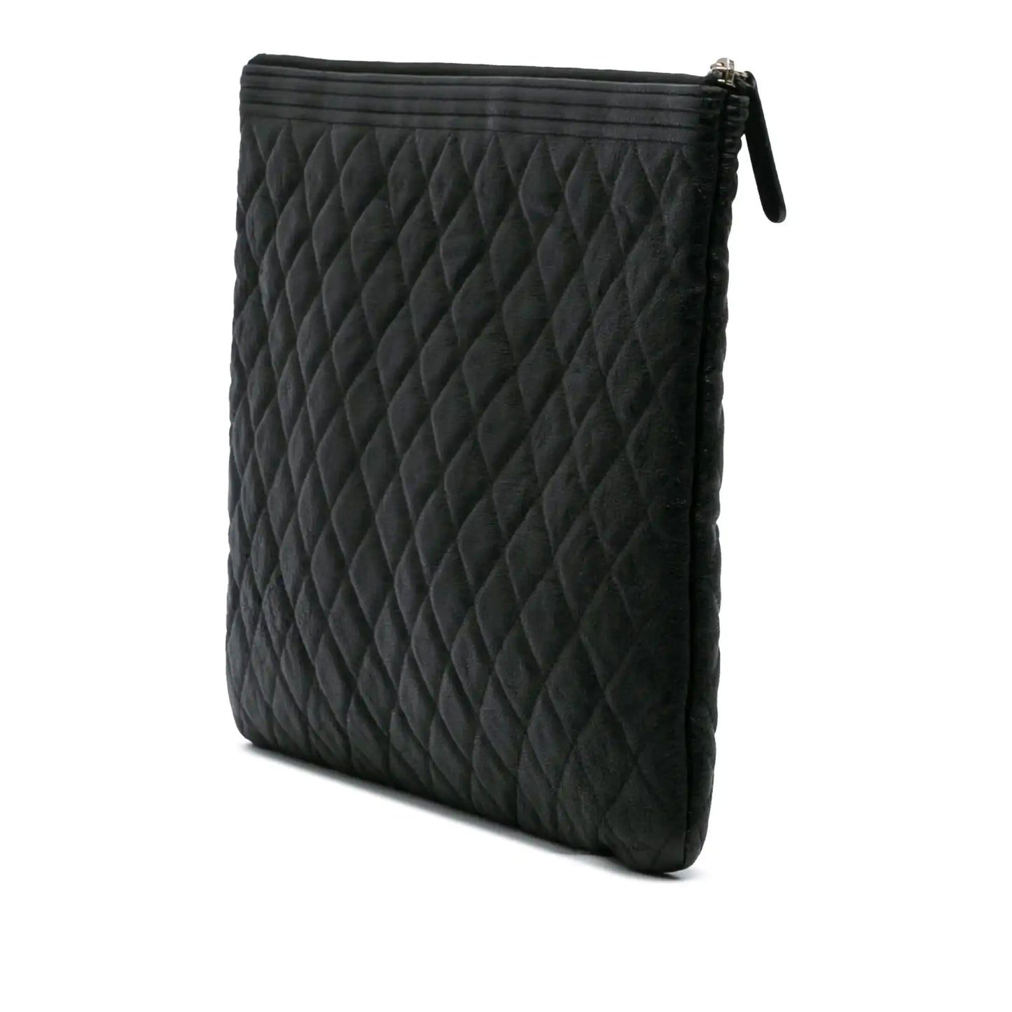 Chanel Large Lambskin Boy O Case Clutch
