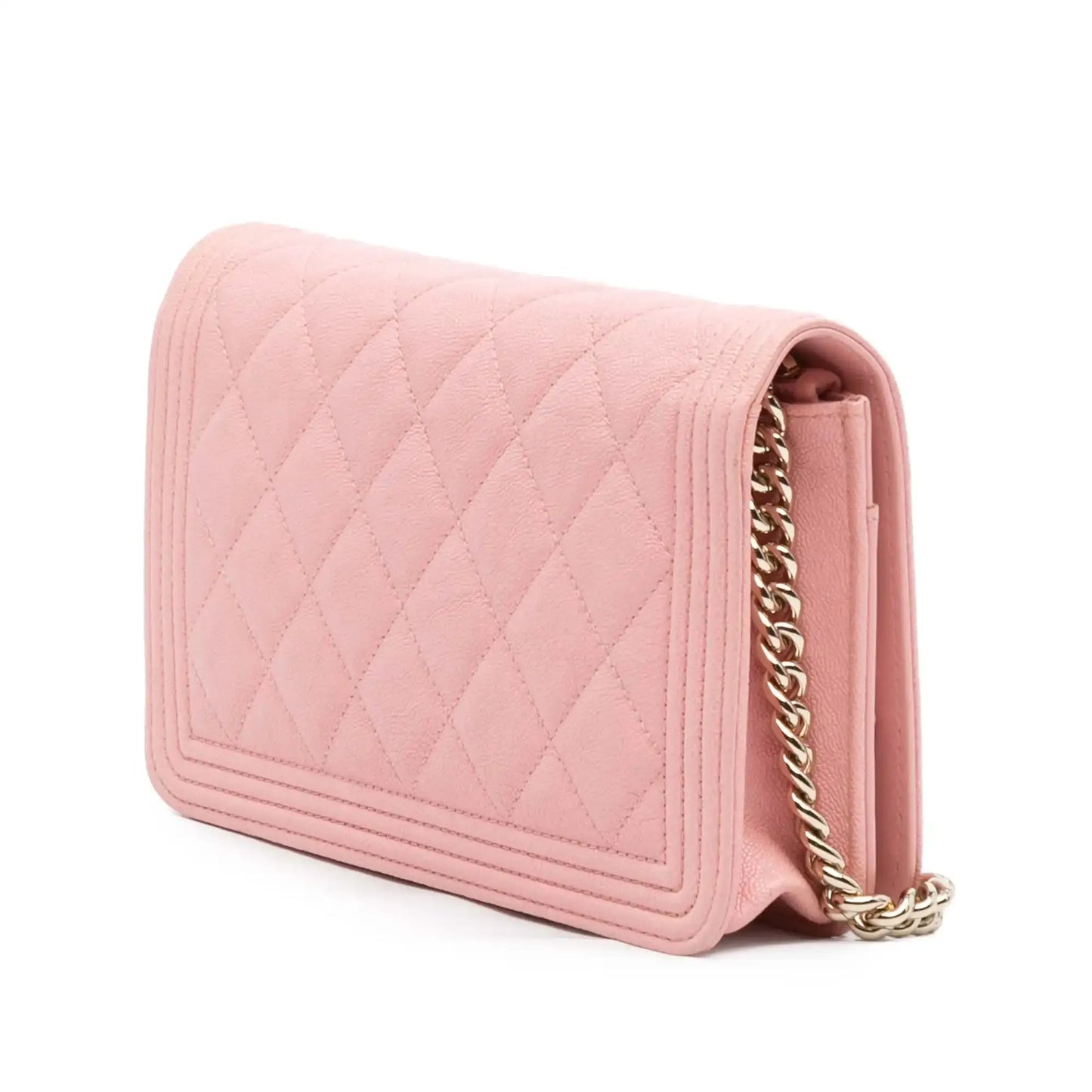 Chanel Quilted Caviar Boy Wallet on Chain