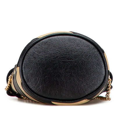 Gucci Mini Calfskin Diagonal Striped Zumi Bucket Bag