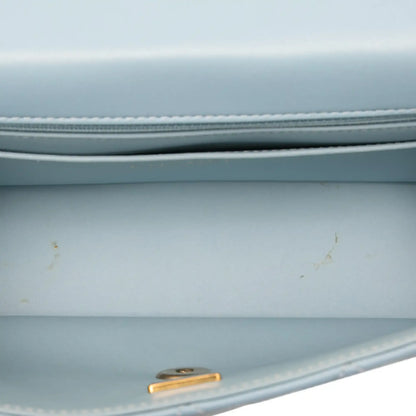 Chanel CC Quilted Lambskin Metal Twist Top Handle Flap