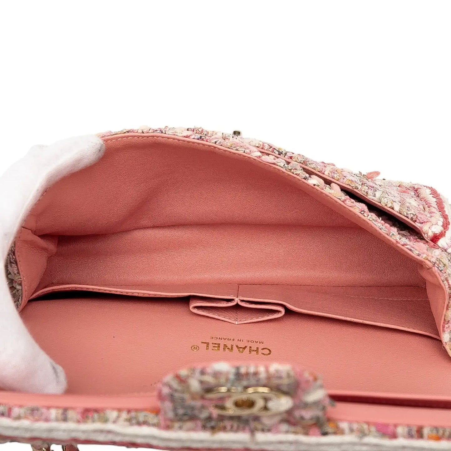 Chanel Medium Classic Quilted Tweed Braided Double Flap