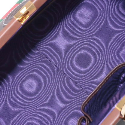 Gucci G Square Suede Ophidia Virgo Top Handle Bag