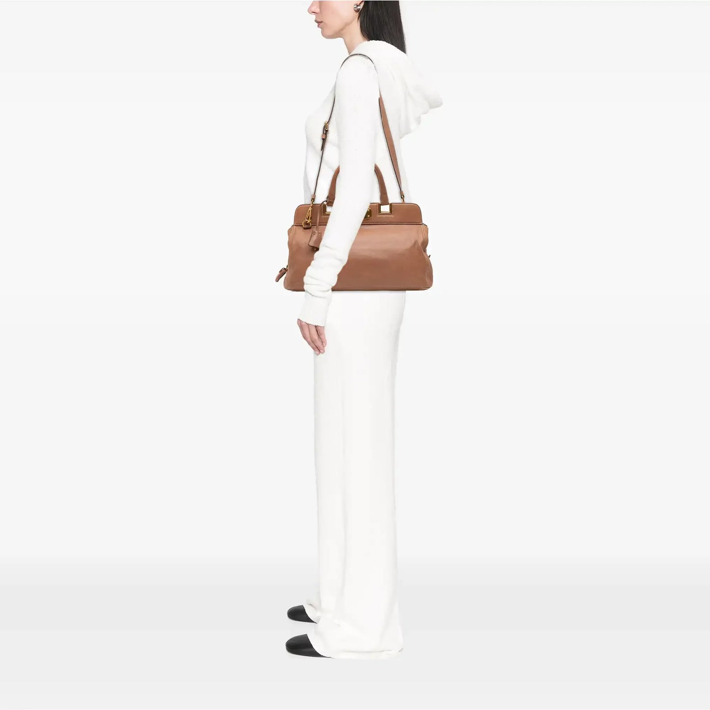 Prada Glace Calf Frame Satchel