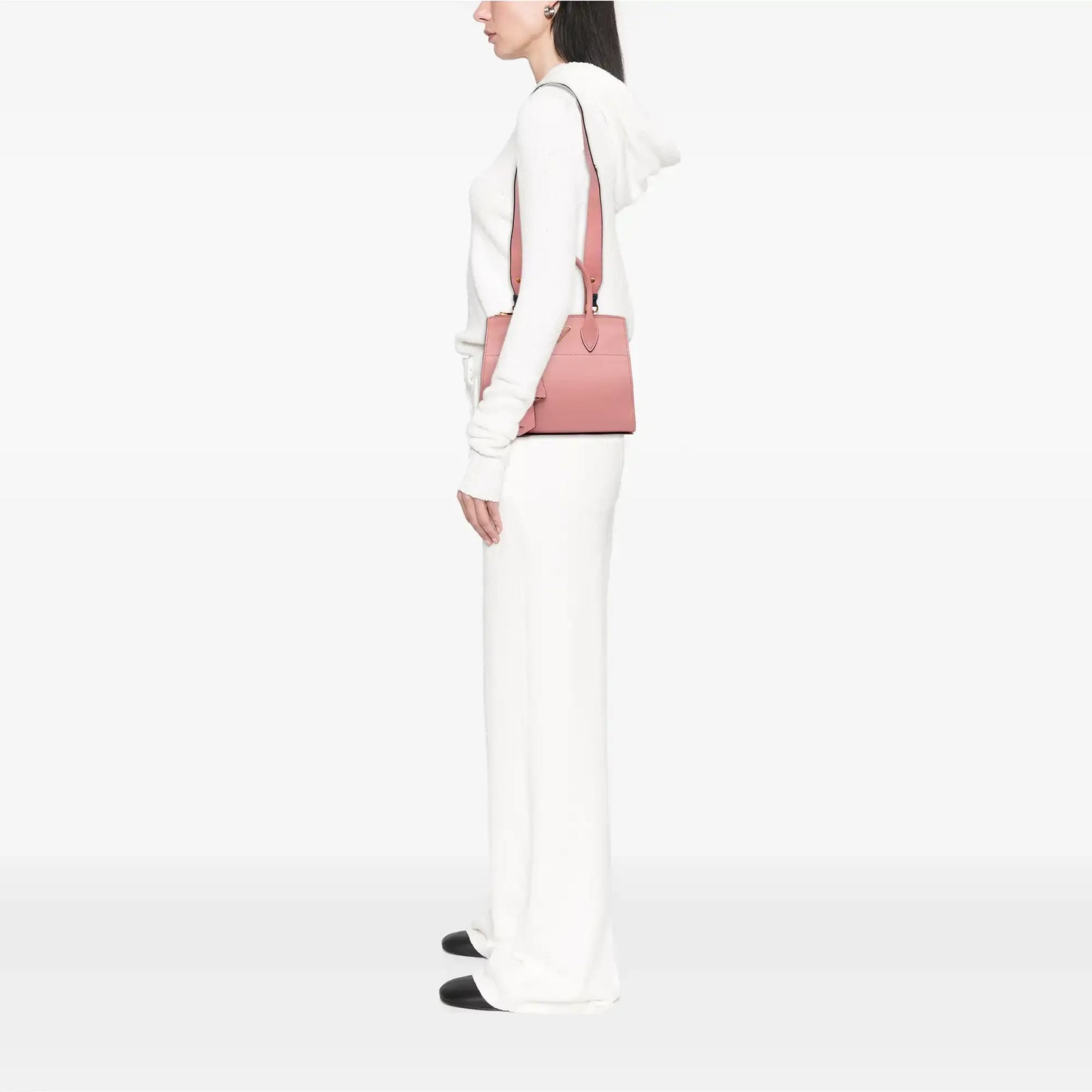 Prada City Calf Trimmed Saffiano Greche Paradigme Bag