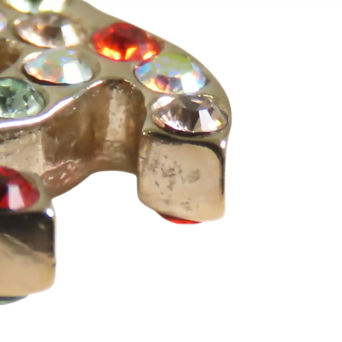 Chanel Gold Plated CC Rhinestones Pendant Necklace