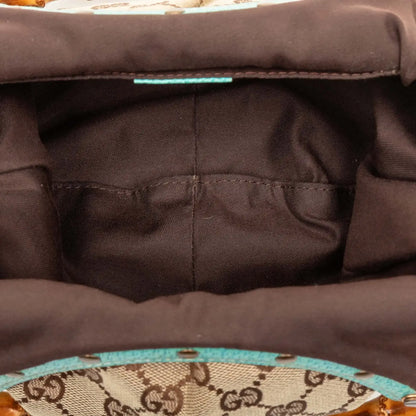 Gucci Studded GG Canvas Bamboo Hobo