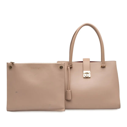 Ferragamo Leather Gancini Marlene Tote