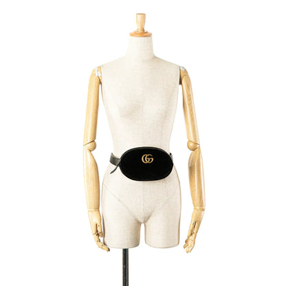 Gucci GG Marmont Matelasse Velvet Belt Bag