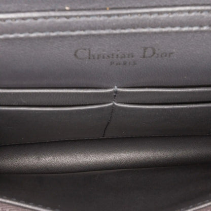 Dior Metallic Patent Microcannage Diorama Wallet on Chain