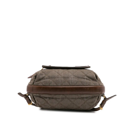 Chanel CC Quilted Denim and Calfskin Backpack