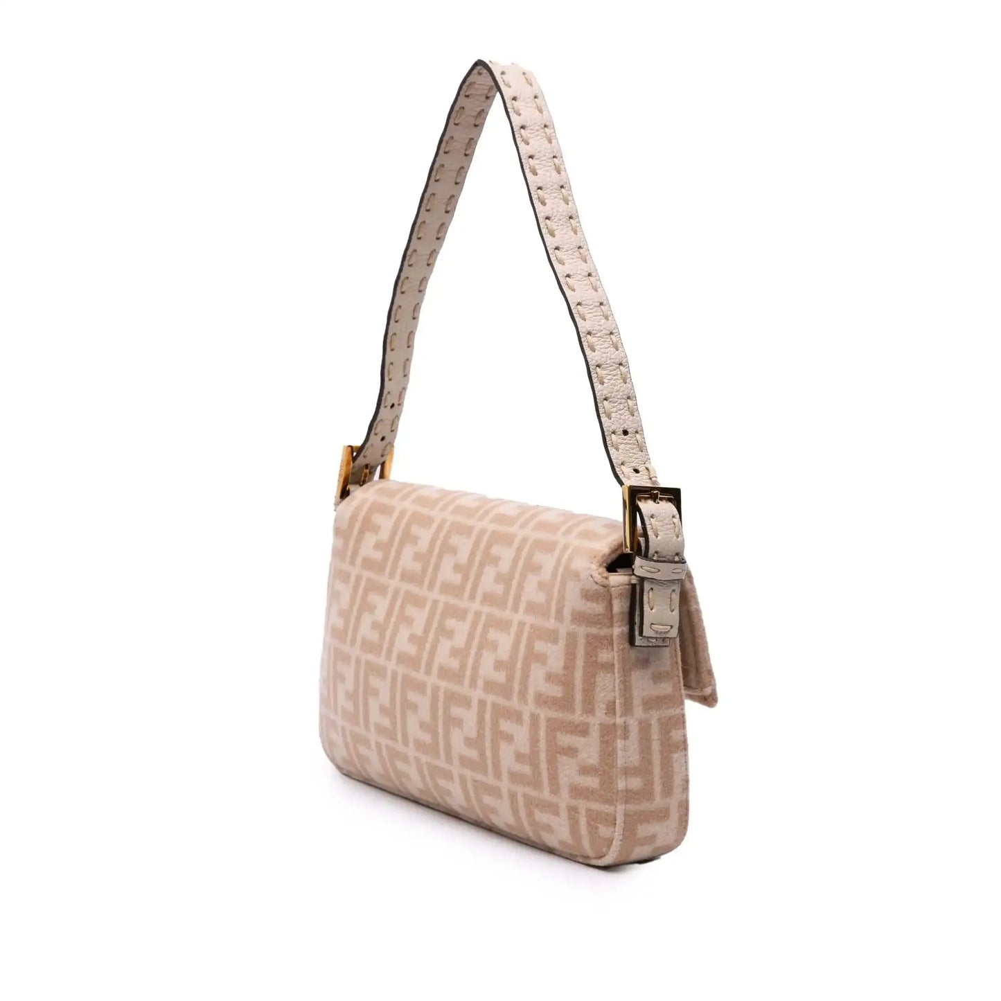 Fendi Zucca Wool Selleria Baguette