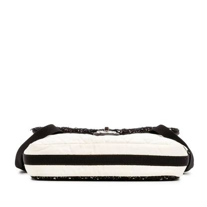 Chanel Bicolor Tweed and Nylon Astronaut Essentials Flap