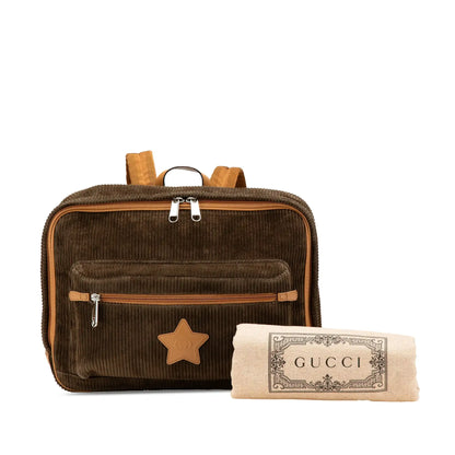 Gucci Childrens Interlocking G Corduroy Backpack