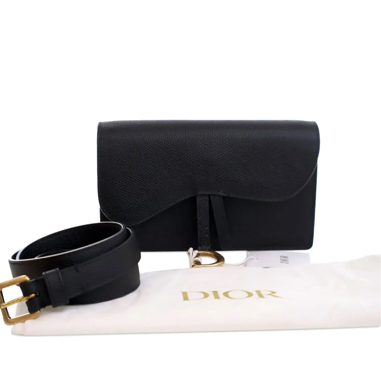 Dior Grained Calfskin Saddle Belt Bag