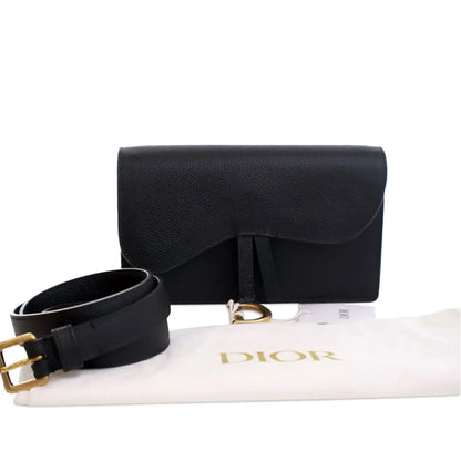 Dior Grained Calfskin Saddle Belt Bag