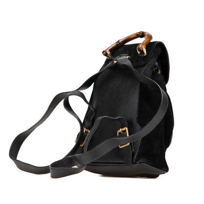 Gucci Suede Bamboo Backpack