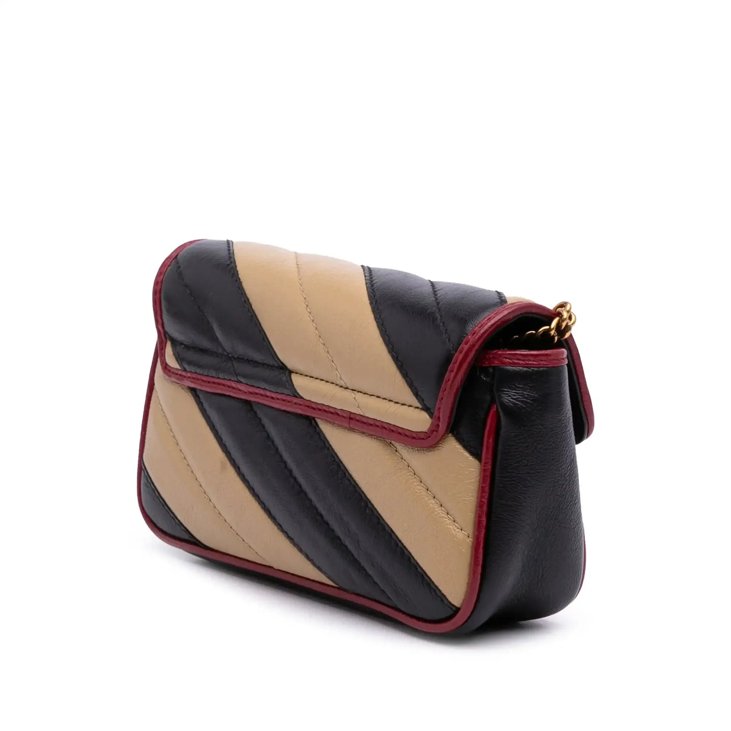 Gucci Super Mini GG Marmont Matelasse Leather Torchon Flap Crossbody