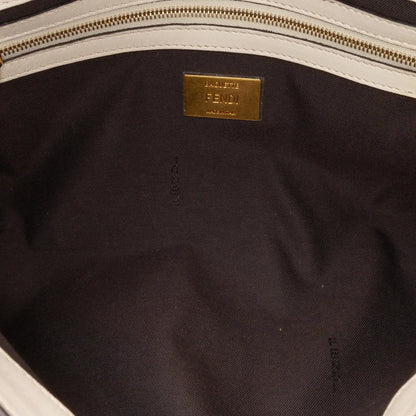 Fendi Bicolor Leather Chain Midi Baguette