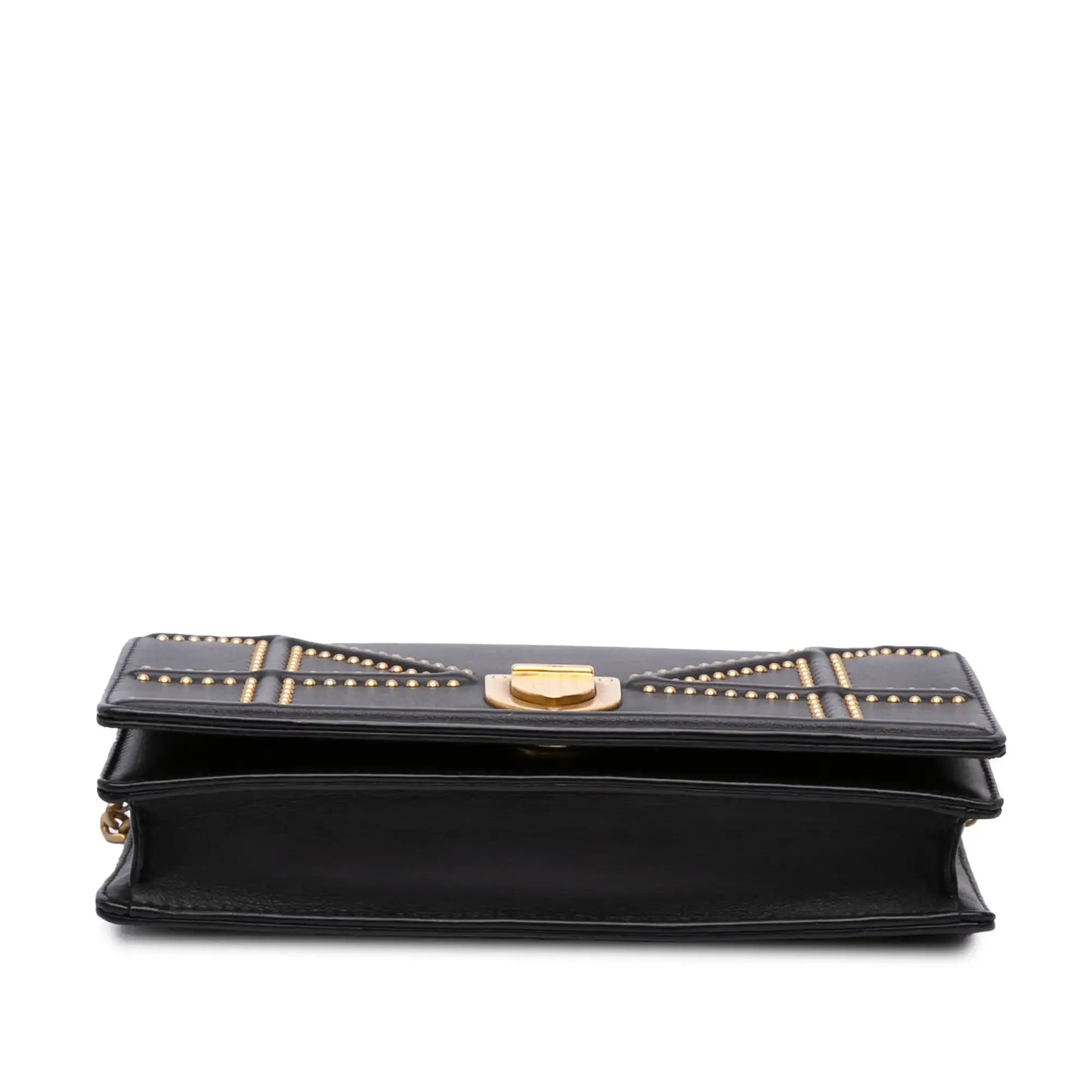 Dior Calfskin Studded Diorama Wallet on Chain