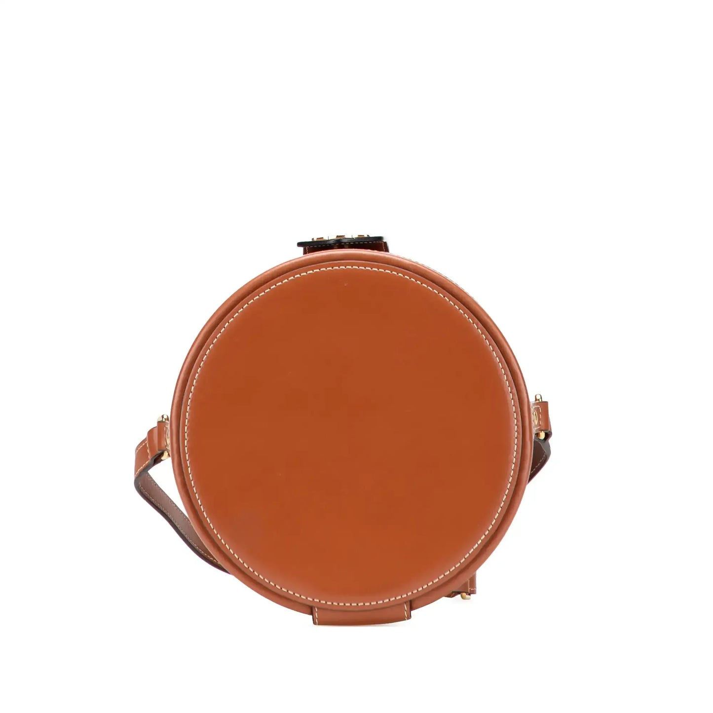 Celine Medium Triomphe Coated Canvas Tambour Crossbody