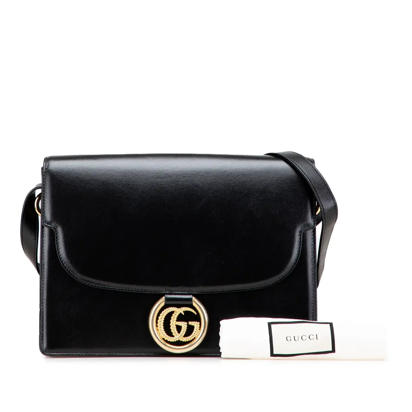 Gucci Medium Textured Calfskin GG Torchon Ring Crossbody
