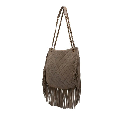 Chanel Quilted Calfskin Into The Fringe Hobo