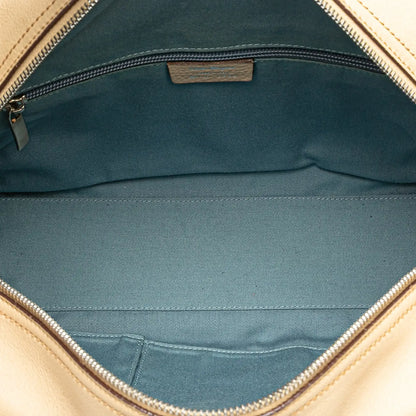 Ferragamo Leather Gancini Pleated Handbag
