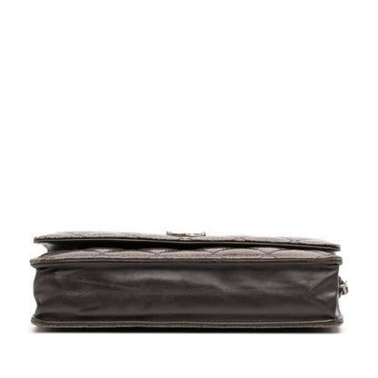Chanel CC Quilted Shiny Crumpled Calfskin Wallet on Chain