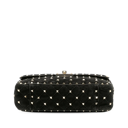 Valentino Medium Suede Rockstud Spike Satchel