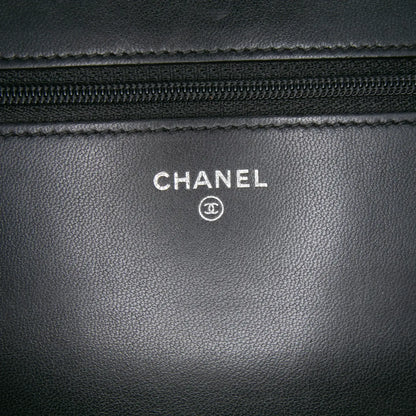 Chanel CC Embossed Lambskin Wallet on Chain
