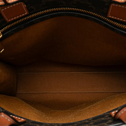 Celine Small Triomphe Coated Canvas Vertical Cabas Tote