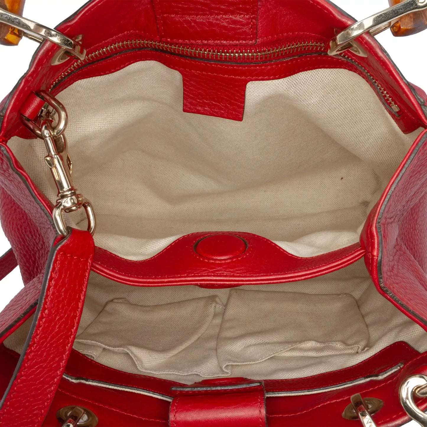 Gucci Small Calfskin Bamboo Shopper Satchel