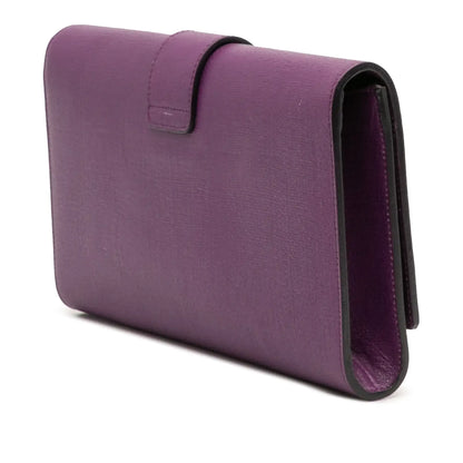 Saint Laurent Textured Leather Chyc Ligne Clutch