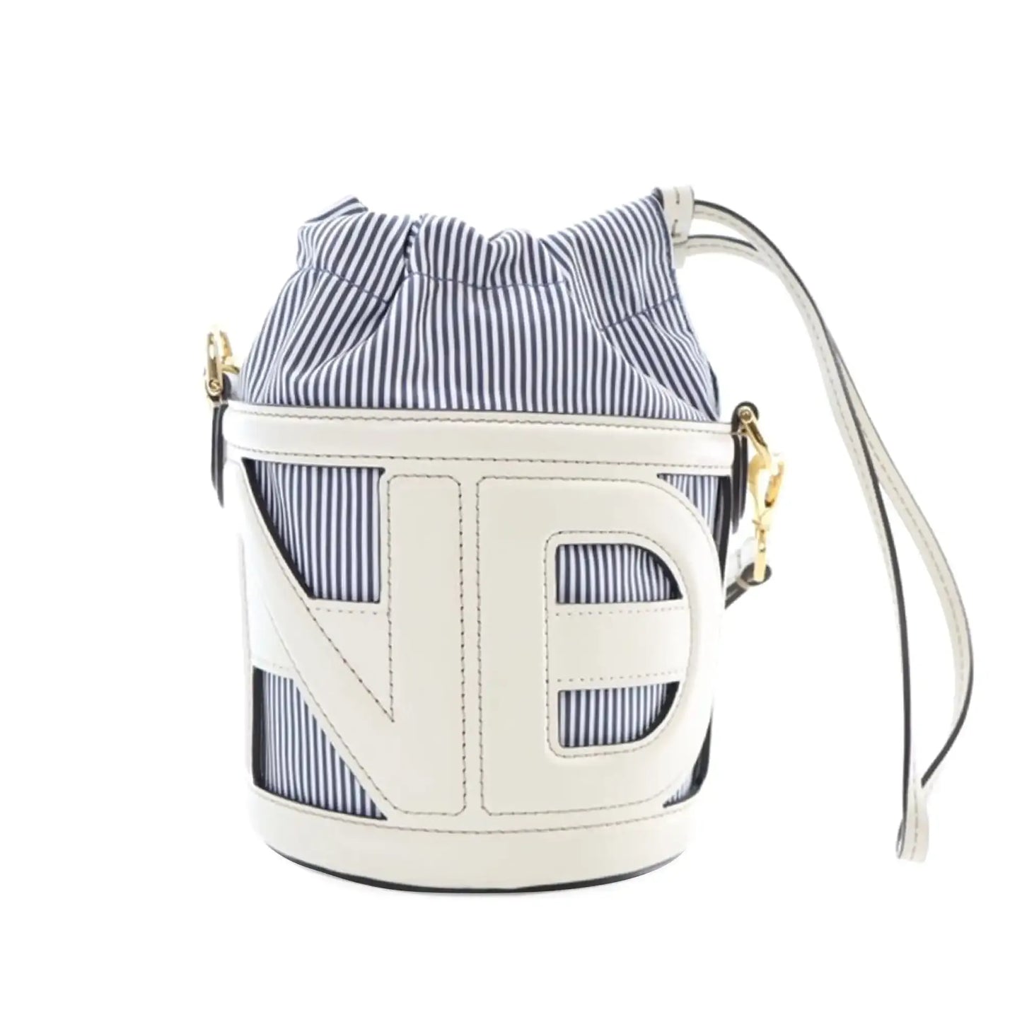 Fendi Mini Nylon Vitello King Logo Step Out Bag