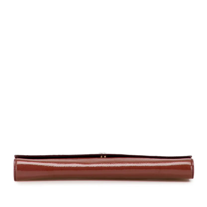 Saint Laurent Large Textured Patent Monogram Belle De Jour Clutch