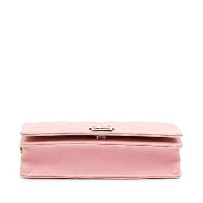 Chanel Quilted Caviar Boy Wallet on Chain