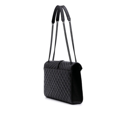 Saint Laurent Large Grain De Poudre Triquilt Monogram Envelope Bag