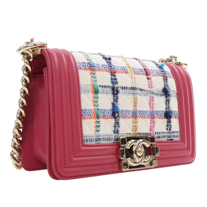 Chanel Small Tweed and Lambskin Boy Flap