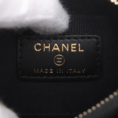 Chanel CC Quilted Velour Half Moon Chain Crossbody