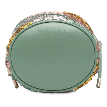 Gucci Small GG Marmont Sequined Diagonal Matelasse Leather Bucket Bag